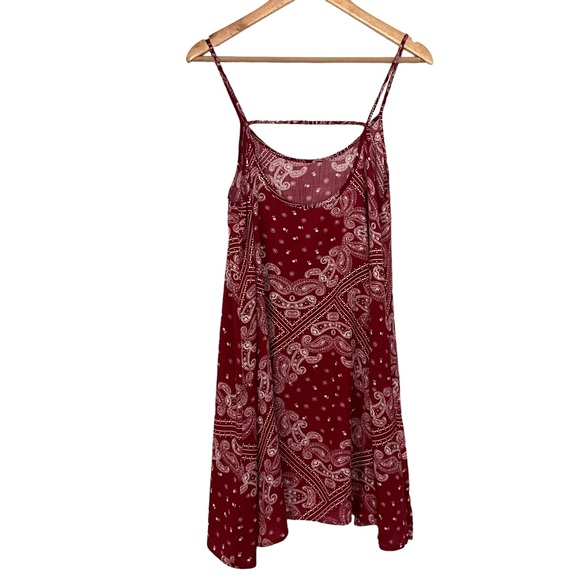 NWOT Free People Red Bandana Print Sun Dress Spaghetti Straps Women’s XS - Picture 2 of 6